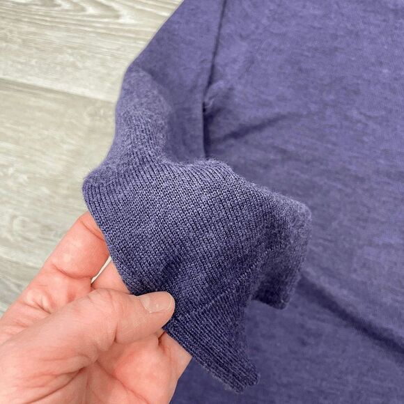 Britches Mens Sweater Tight Knit Pullover V-Neck Purple Size Extra Large - Picture 4 of 9